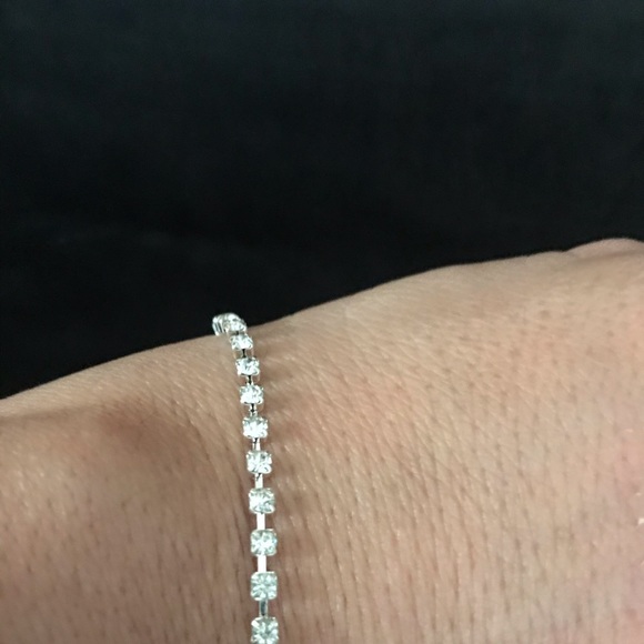 Jewelry - Silver Chain and rhinestone bracelet